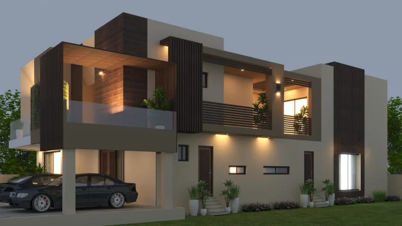 2. Right side elevation