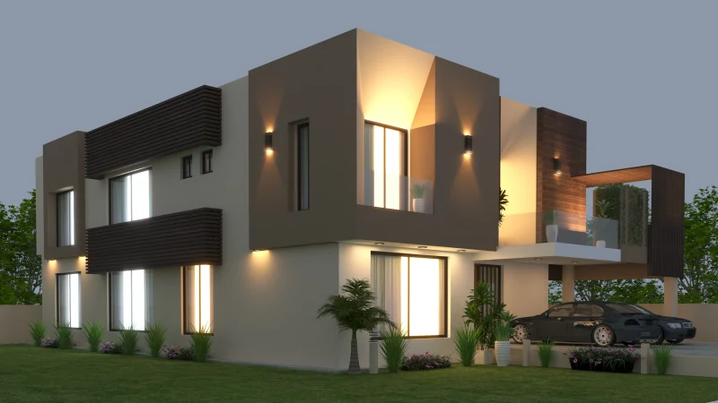 3. Left side elevation