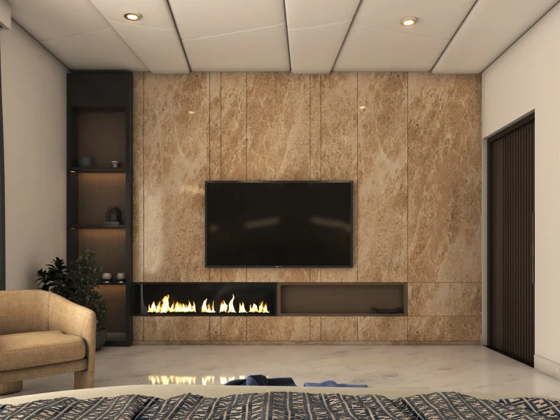 Bedroom 01 R-03 A Media Wall